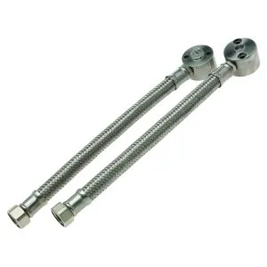 Pratt Left Hand SS Braided Hose & Elbow Assembly  For Showers