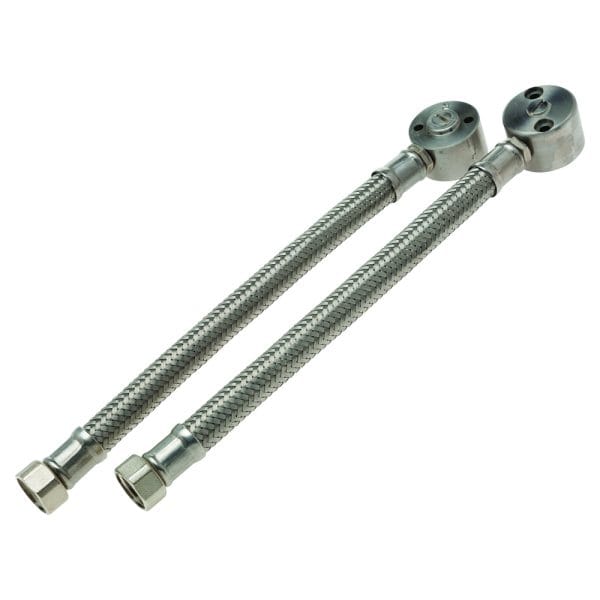 Pratt Left Hand SS Braided Hose & Elbow Assembly  For Showers