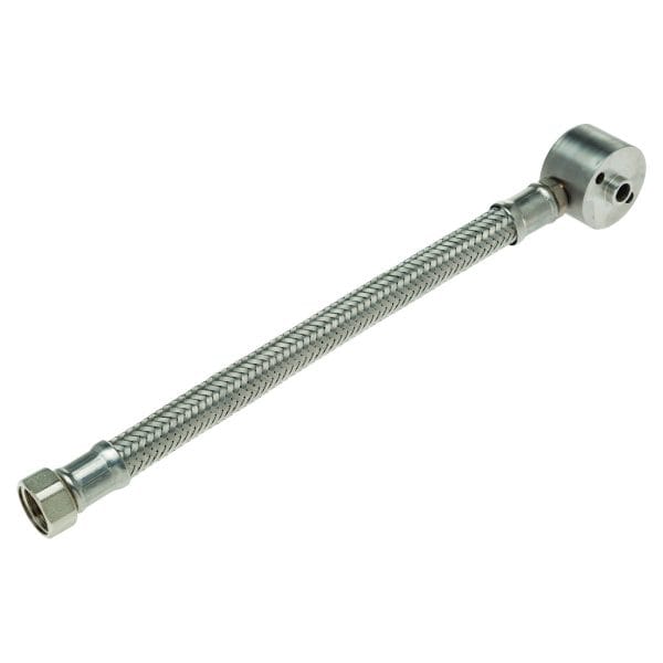 Pratt Left Hand SS Braided Hose & Elbow Assembly  For Showers - Image 2