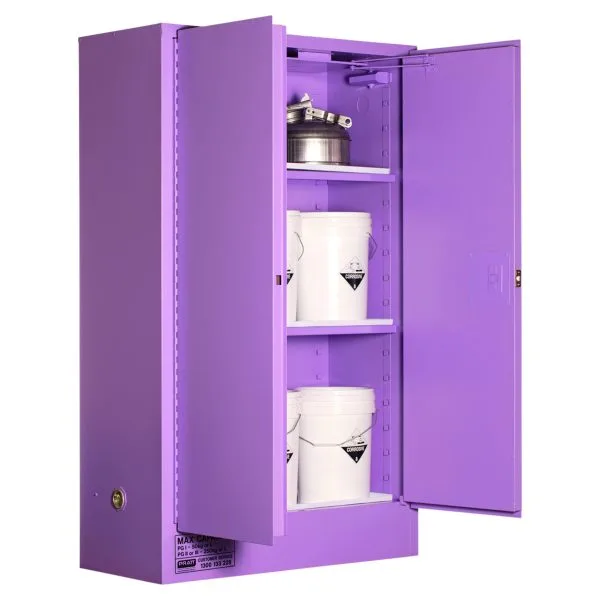 Pratt Corrosive Storage Cabinet 250L 2 Door, 3 Shelf  - Image 2
