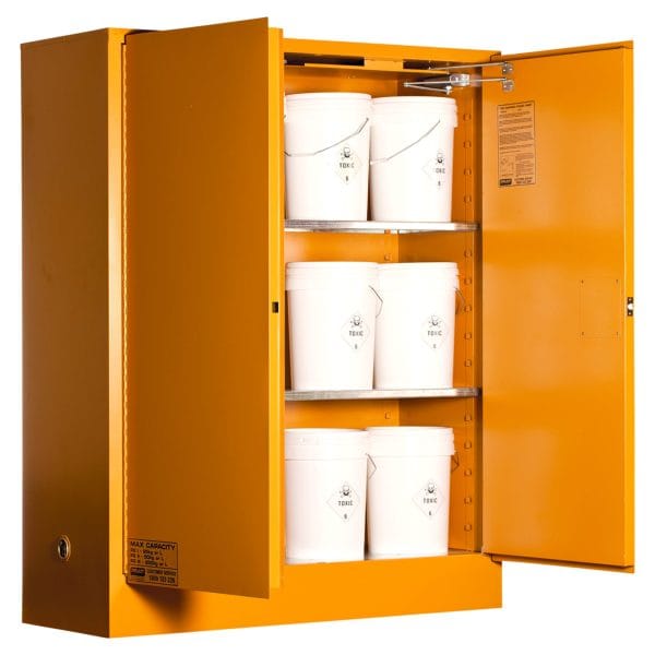 Pratt Toxic Storage Cabinet 250L XL 2 Door, 3 Shelf  - Image 2