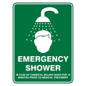 Emergency Shower Sign (PS2CM) 450mm x 300mm Metal