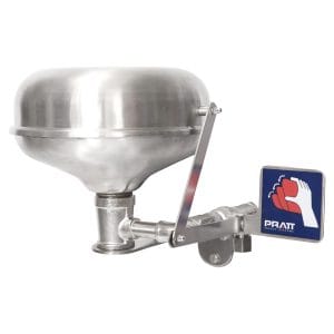 WALL MOUNTED EYE WASH WITH BOWL – NO TREADLE & FLIP TOP LID