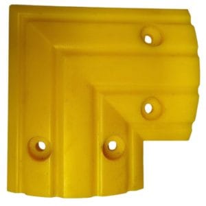 Urethane Floor Bunding 90° Corner Join (200mL x 20cmW x 2.5cmH) supplied with 4 of Screw Anchors (0.8cm x 6cm)