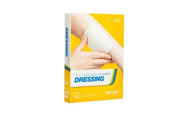 D4, Non-Adherent Dressing, 10 x 7.5cm, 3pk