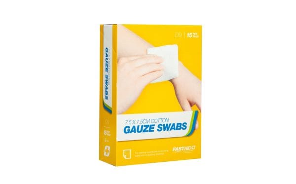 D9, Gauze Swabs, 7.5 x 7.5cm, 5’s, 3pk