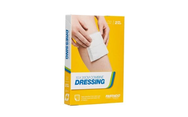 D2, Combine Dressing, 10 x 20cm, 2pk