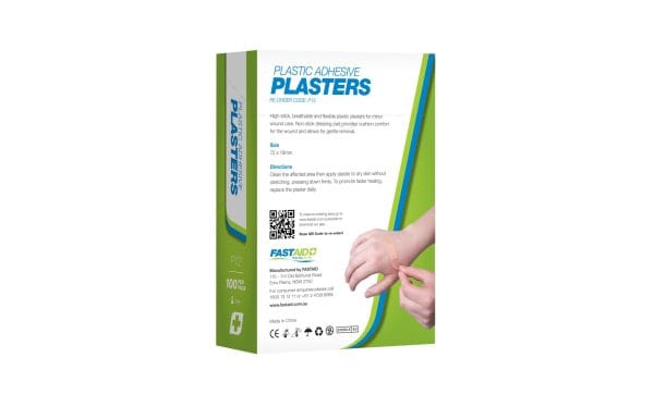 P12, Adhesive Plasters, Plastic, 72 x 1.9cm, 100pk - Image 2