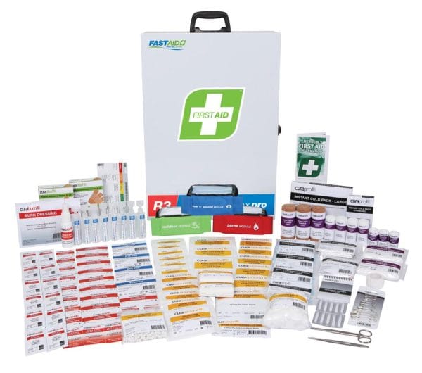 R3 Constructa Max Pro First Aid Kit, Metal Wall Mount