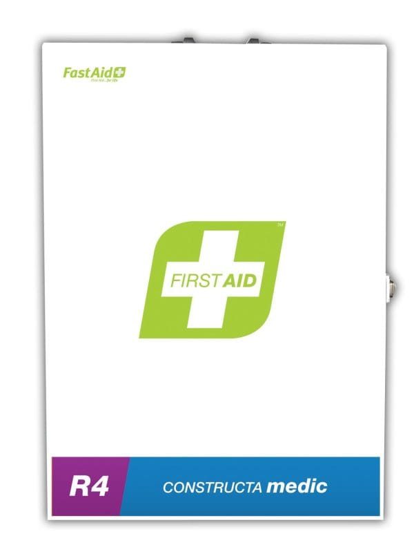 R4 Constructa Medic First Aid Kit, Metal Wall Mount - Image 2