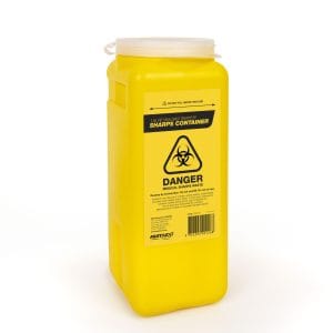 Plastic Sharps Container, 1.8L