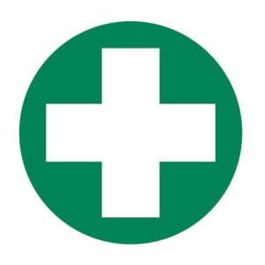 First Aid Cross Only Decal, 50mm diameter
