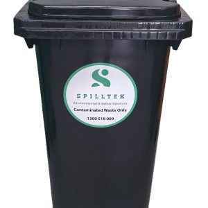 120L Contaminated Waste Bin Black