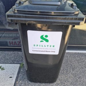 240L Contaminated Waste Bin Black